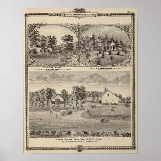 Cherry Grove, Hillside Farm Poster (Vorne)