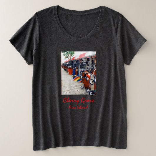 Cherry Grove Pride Wagon Ladys' Plus-Größe T - Shi Große Größe T-Shirt (Design vorne)
