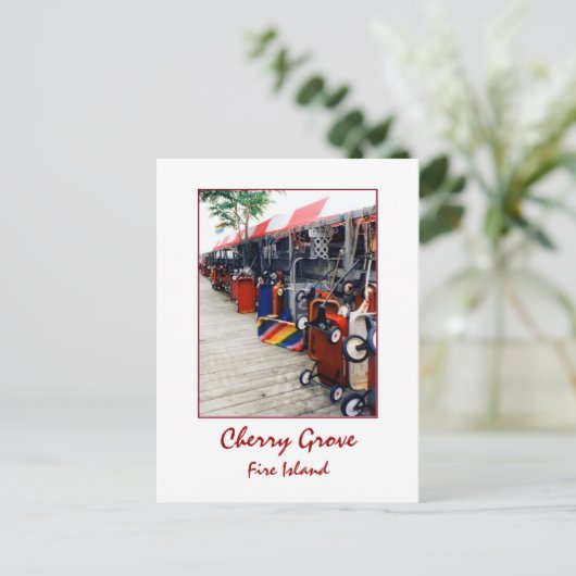 'Cherry Grove Pride Wagon' Postkarte (Stehend Vorderseite)