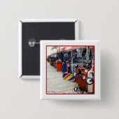 Cherry Grove Pride Wagon Square Button (Vorne & Hinten)