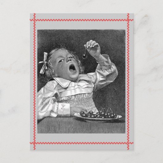 Cherry Guilt Retro Postcard Postkarte (Vorderseite)