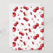 Cherry Heart Baby Shower Einladung (Rückseite)