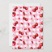 Cherry Heart Baby Shower Einladung (Rückseite)