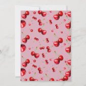 Cherry Heart Baby Shower Einladung (Rückseite)