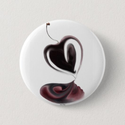 Cherry Heart Button (Vorderseite)