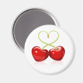 Cherry Heart Magnet (Vorderseite/Rückseite)