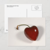 Cherry Heart Postcard Postkarte (Vorne/Hinten)