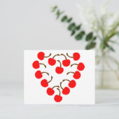 Cherry Heart Postkarte (Stehend Vorderseite)