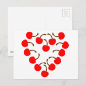 Cherry Heart Postkarte (Vorne/Hinten)