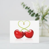 Cherry Heart Postkarte (Stehend Vorderseite)