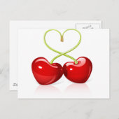 Cherry Heart Postkarte (Vorne/Hinten)