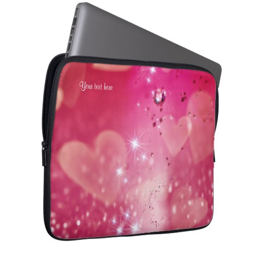 Cherry Heart Sparkle Laptopschutzhülle (Vorne Rechts)