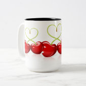 Cherry Heart Zweifarbige Tasse (Vorderseite Links)