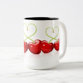 Cherry Heart Zweifarbige Tasse (VorderseiteRechts)