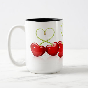 Cherry Heart Zweifarbige Tasse