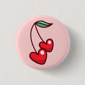 Cherry Hearts Button (Vorderseite)