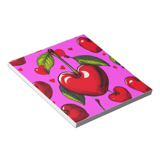 Cherry Hearts Notizblock (angewinkelt)