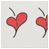 Cherry Hearts Stoff (Nahaufnahme)
