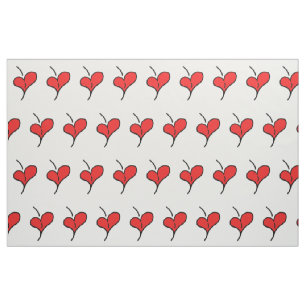 Cherry Hearts Stoff