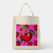 Cherry Hearts Tragetasche (Rückseite)