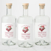 Cherry Homemade Cherrycello Holiday Alkoholflaschenetikett (Flaschen)