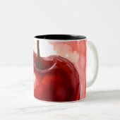 Cherry in Alcohol Ink Zweifarbige Tasse (VorderseiteRechts)