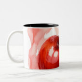 Cherry in Alcohol Ink Zweifarbige Tasse (Links)