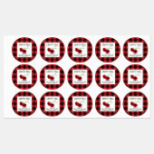 Cherry Jam Cherries Kariert C Food Label Etiketten (Blatt)