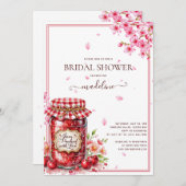 Cherry Jam Cherry Blossoms Brautparty Einladung (Vorne/Hinten)