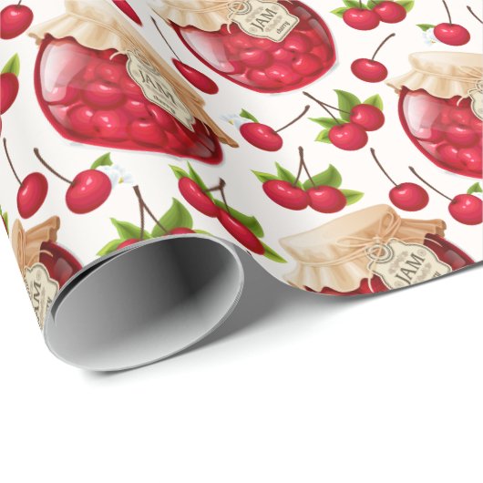 Cherry Jam Geschenkpapier (Rolleneckpunkt)