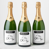 Cherry Jam Jar Label Packaging Design Schaumweinetikett (Flaschen)