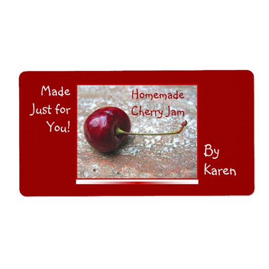 Cherry-Jam-Label (Vorne)