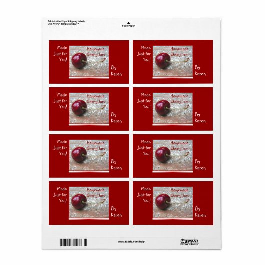 Cherry-Jam-Label (Vorne)