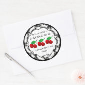 Cherry Jam Label personalisieren Runder Aufkleber (Umschlag)