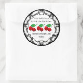 Cherry Jam Label personalisieren Runder Aufkleber (Tasche)