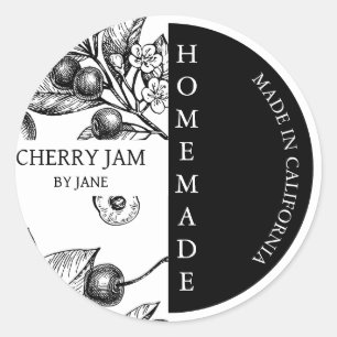 Cherry Jam Modern Business Label Runder Aufkleber
