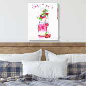 Cherry Juice Cool Drink Frucht Canvas Print Leinwanddruck (Insitu (Schlafzimmer))