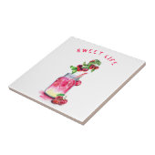 Cherry Juice Cool Drink Frucht Keramik Tile Fliese (Seite)