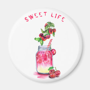 Cherry Juice Cool Drink Frucht Magnet