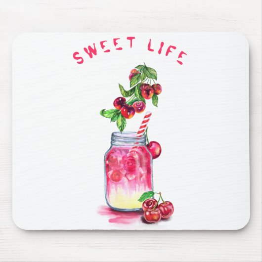 Cherry Juice Cool Drink Frucht Maus Pad Mousepad (Vorne)