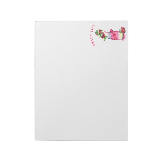 Cherry Juice Cool Drink Frucht Notepad Notizblock (Rotiert)