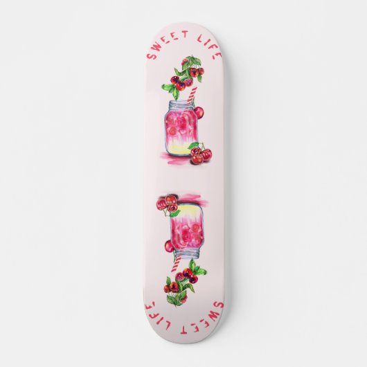 Cherry Juice Cool Drink Frucht Sommer Skateboard (Vorne)
