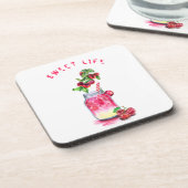 Cherry Juice Cool Drink Frucht Untersetzer (Linke Seite)
