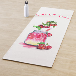 Cherry Juice Cool Drink Frucht Yoga Mat Yogamatte