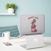 Cherry Juice Cool Drink Summer Fruit Party Sticker (Laptop auf Schreibtisch)
