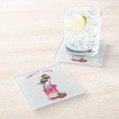Cherry Juice Drink Glass Untersetzer oder Text (Schrägansicht)