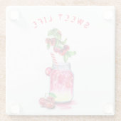 Cherry Juice Drink Glass Untersetzer oder Text (Rückseite)