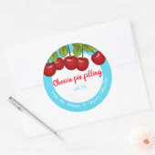 Cherry Kirschen Kuchen Konservenkonserven Etikett Runder Aufkleber (Umschlag)