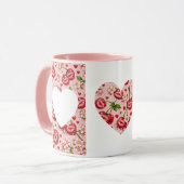 Cherry Kiss Heart Mug Tasse (Vorderseite Links)