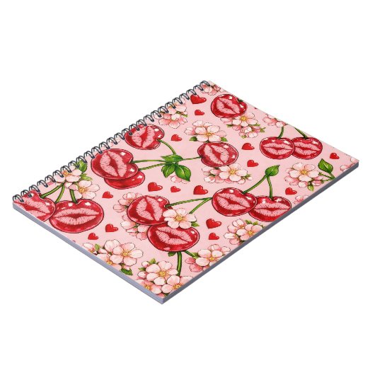 Cherry Kiss Notebook Notizblock (Linke Seite)